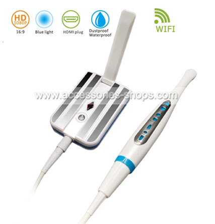FullHD 1080P HDMI Intraoral Camera with Blue Light for Checking Teeth Wifi Transfer Dustproof and Waterproof Dental Caries