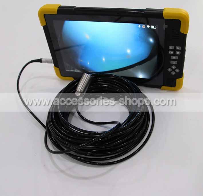 10.1-inch Recordable DVR Monitor 20m Soft Wire Deep Water Underwater Drain Pipe Well Manhole Video Inspection Camera