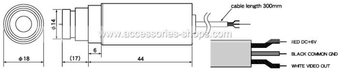 Watec WAT-240F 480TVL Gain WB CCD Color Mini Camera