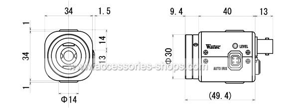 Watec WAT-241 CS Interface 450TVL BLC Color 1/4 CCD Camera