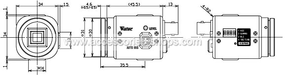 Watec WAT-250D2 High Sensitivity 1/3 540TVL Color CCD Camera