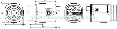 Watec WAT-502B 1/3inch CCD C290K High SNR 570TVL Mini Camera