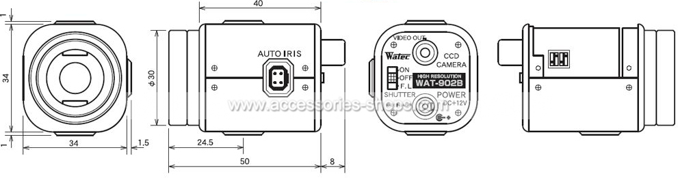 Watec WAT-902B Camera 570TV Lines 1/2inch CCD Camera